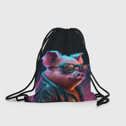 Рюкзак-мешок 3D Свинья в очках