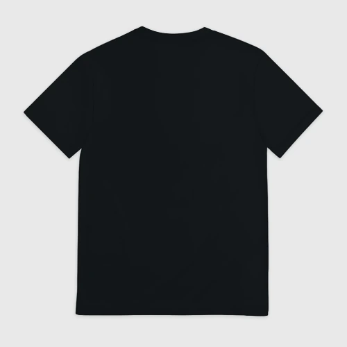 Мужская футболка 3D с принтом Свинья в очках, вид сзади #1