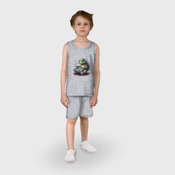 Детская пижама с шортами хлопок Черепаха с гейпадом - фото 2