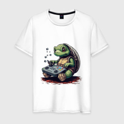 Мужская футболка хлопок Черепаха с гейпадом