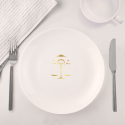 Набор: тарелка + кружка Знак зодиака  весы - фото 2