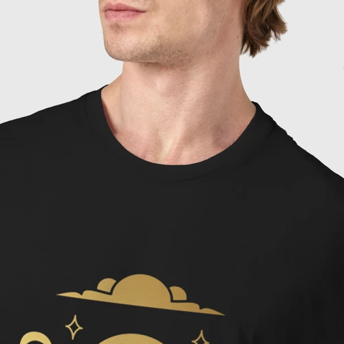 Мужская футболка хлопок с принтом Знак зодиака весы, фото #4