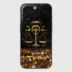 Чехол для iPhone 16 Pro силиконовый с защитой камеры Знак зодиака Весы