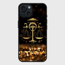 Чехол силиконовый для Apple iPhone 15 матовый Знак зодиака Весы