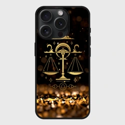 Чехол силиконовый для Apple iPhone 15 Pro матовый Знак зодиака Весы