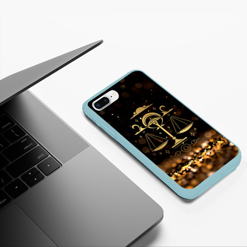 Чехол для iPhone 7Plus/8 Plus матовый Знак зодиака Весы, цвет мятный - фото 5