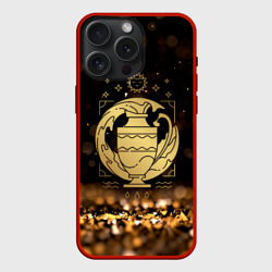 Чехол силиконовый для Apple iPhone 15 Pro Мax матовый Знак зодиака   водолей