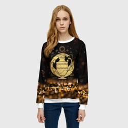 Женский свитшот 3D Знак зодиака   водолей - фото 2
