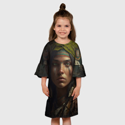 Детское платье 3D Девушка индеец - фото 2