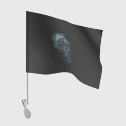 Флаг для автомобиля Медуза бирюза