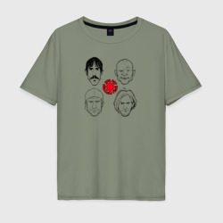Red Hot Chili Peppers фан-арт – Мужская футболка хлопок Oversize с принтом купить со скидкой в -16%