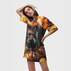 Платье-футболка 3D Боевой питбуль - фото 2