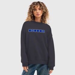 Женский свитшот oversize без начеса хлопок Поле чудес - пипец - фото 2