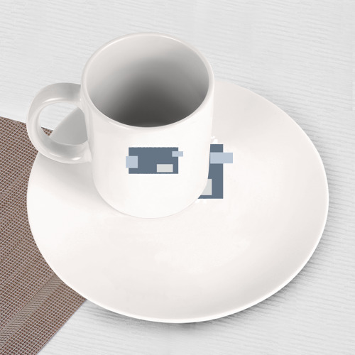 Набор: тарелка + кружка Скрытый смысл - светлая - фото 3