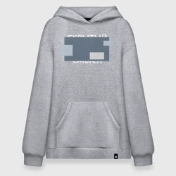 Худи SuperOversize хлопок Скрытый смысл - светлая