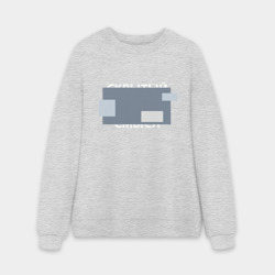 Мужской свитшот oversize без начеса хлопок Скрытый смысл - светлая