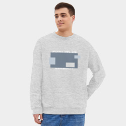 Мужской свитшот oversize без начеса хлопок Скрытый смысл - светлая - фото 2