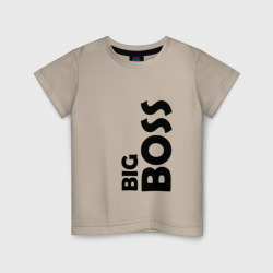 Детская футболка хлопок Big boss - темная