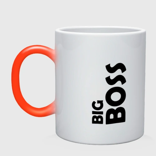 Кружка хамелеон Big boss - темная