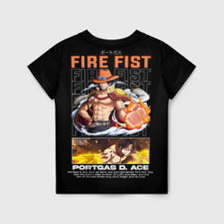 Детская футболка 3D Fire fist Portgas D Ace