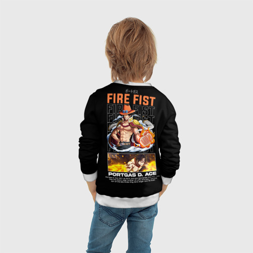 Детский свитшот 3D Fire fist Portgas D Ace, цвет 3D печать - фото 6