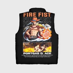 Женский жилет утепленный 3D Fire fist Portgas D Ace