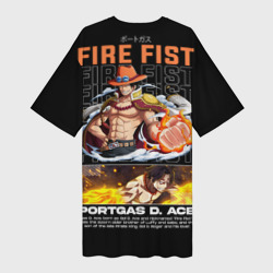 Платье-футболка 3D Fire fist Portgas D Ace