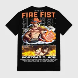Мужская футболка 3D Fire fist Portgas D Ace