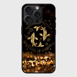 Чехол силиконовый для Apple iPhone 15 Pro матовый Рыбы знак зодиака