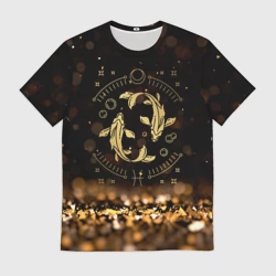 Мужская футболка 3D Рыбы знак зодиака