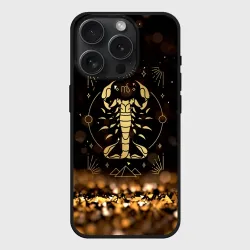 Чехол силиконовый для Apple iPhone 15 Pro Мax матовый Знак зодиака скорпион