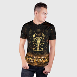 Мужская футболка 3D Slim Знак зодиака скорпион - фото 2