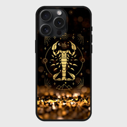 Чехол силиконовый для Apple iPhone 15 Pro Мax матовый Знак зодиака скорпион