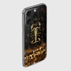 Чехол для iPhone 15 Pro Max силиконовый с защитой камеры Знак зодиака скорпион - фото 2