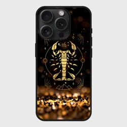 Чехол силиконовый для Apple iPhone 15 Pro матовый Знак зодиака скорпион