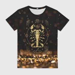 Женская футболка 3D Знак зодиака скорпион
