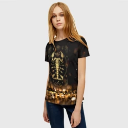 Женская футболка 3D Знак зодиака скорпион - фото 2