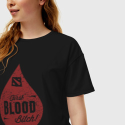 Женская футболка хлопок Oversize Dota blood - фото 2