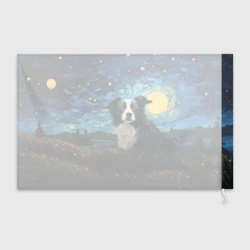 Флаг 3D Бордер-колли в стиле Ван Гога - фото 2