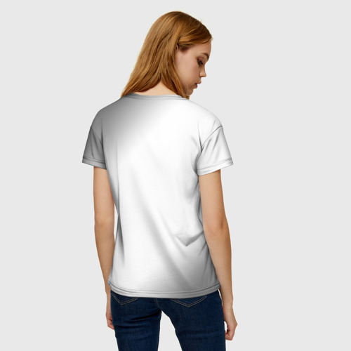 Женская футболка 3D с принтом Лучший продюсер - 100% профи на светлом фоне, вид сзади #2