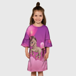 Детское платье 3D Темный единорог - фото 2