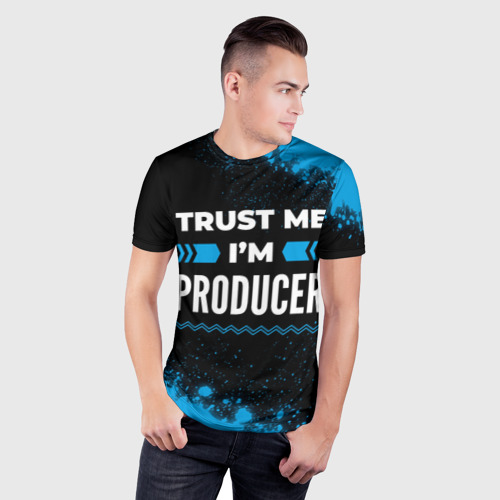 Мужская футболка 3D Slim Trust me I'm producer Dark, цвет 3D печать - фото 3