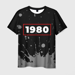 Мужская футболка 3D 1980 - в красной рамке на темном