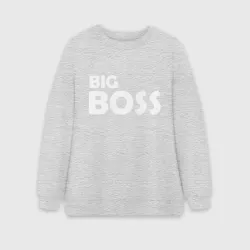 Женский свитшот oversize без начеса хлопок Большой босс - светлая