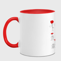 Кружка с принтом Valentain Day для любого человека, вид спереди №2. Цвет основы: белый + красный
