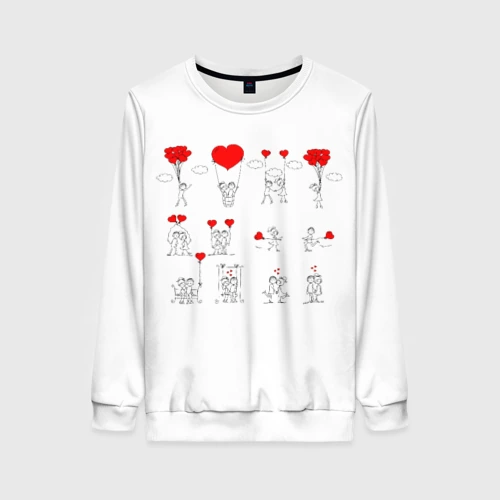 Женский свитшот 3D Valentain Day