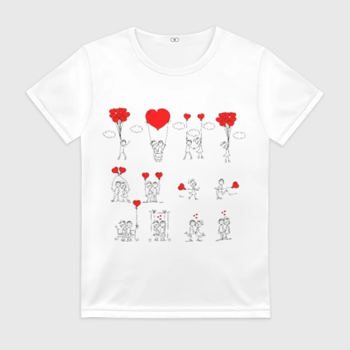 Женская футболка 3D Valentain Day