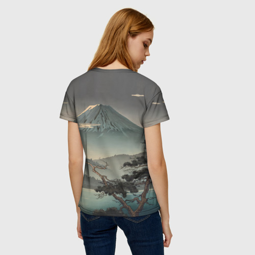 Женская футболка 3D Великий вулкан Фудзияма, цвет 3D печать - фото 4