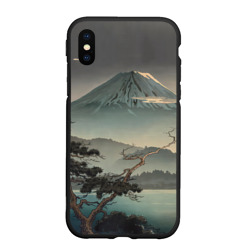 Чехол для iPhone XS Max матовый Великий вулкан Фудзияма