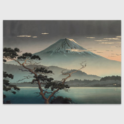 Поздравительная открытка Великий вулкан Фудзияма